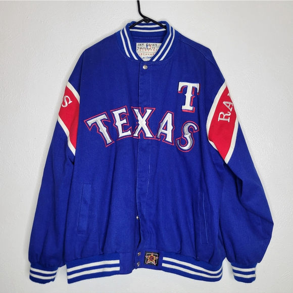 MLB Texas Rangers Baseball Bomber Jacket Men's Size 2XLarge - Picture 1 of 11